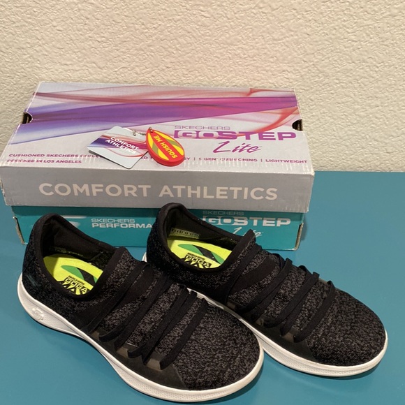 Skechers Performance Go Step Lite REDEFINE black white, size 6 - Picture 4 of 6